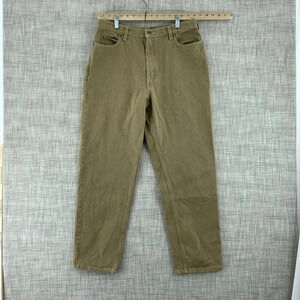 Lands End Straight Jeans Womens 14 Brown 0418